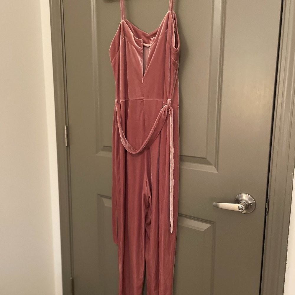Atmosphere Rose Velvet Jumpsuit 8